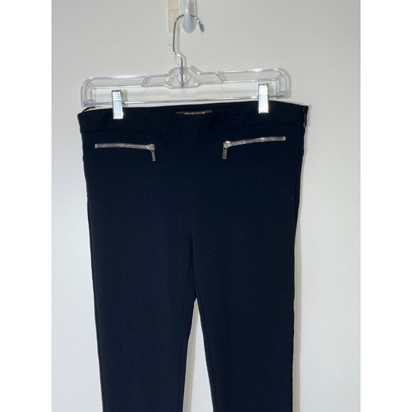 Roberto Cavalli Womens Black Skinny Pants With Zipper Pockets Size 8 - Picture 3 of 12